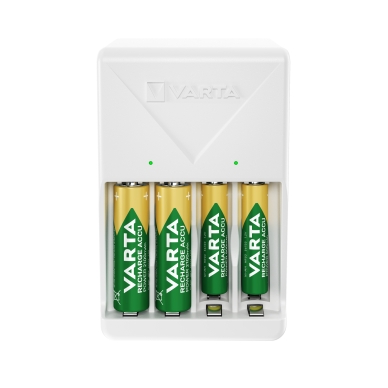 Varta Plug-laddare + 4xAA 2100mAh uppladdningsbara batterier