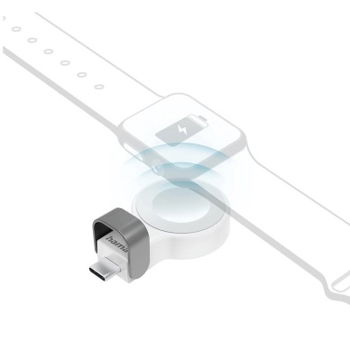 Hama Trådlös laddare för Apple Watch USB-C, Vit