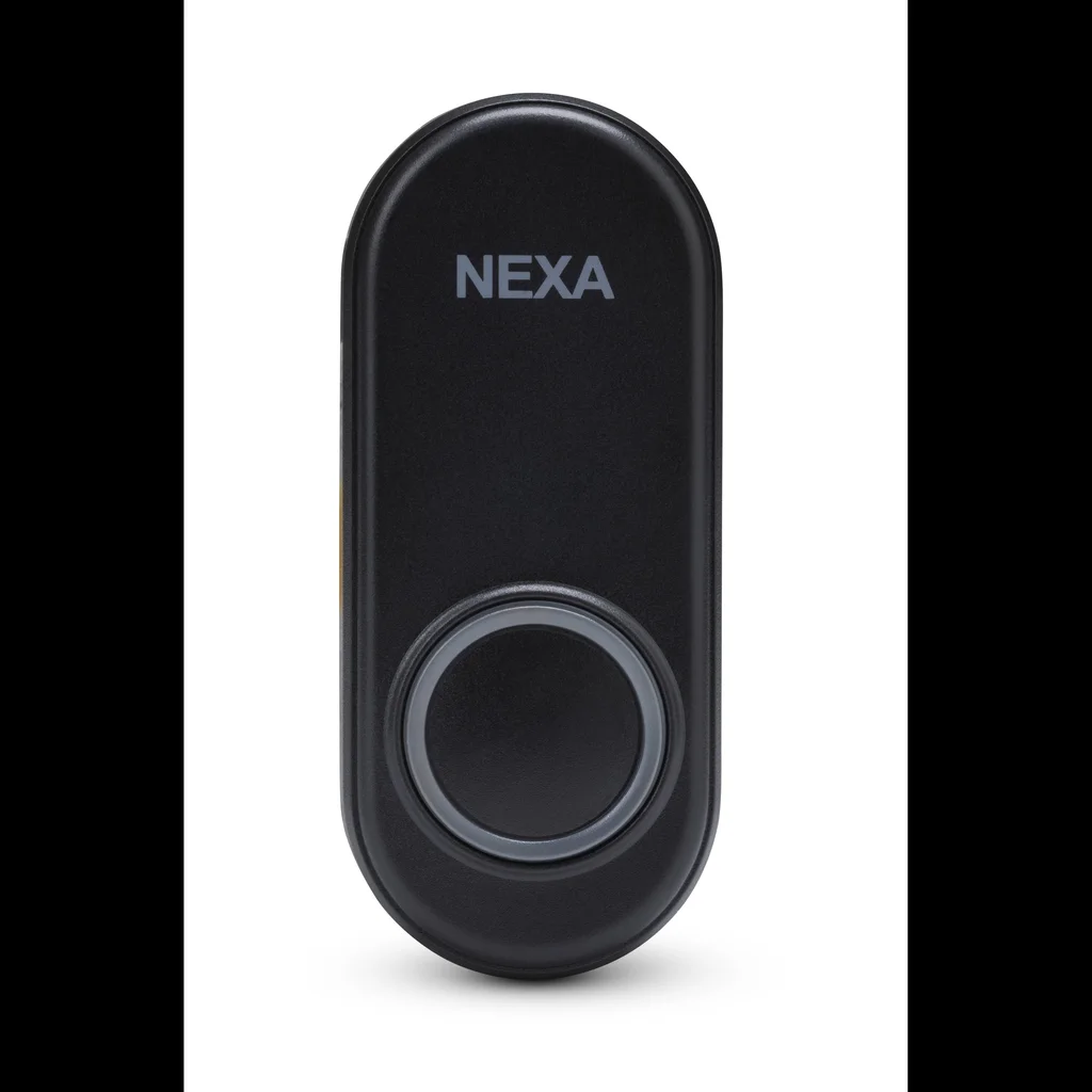 Nexa Nexa Trådløs trykkknapp for dørklokke MLT-1925 svart 7330545183542 Tilsvarer: N/A