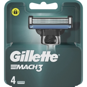 Gillette Mach3 Barberblade, 4-pakning