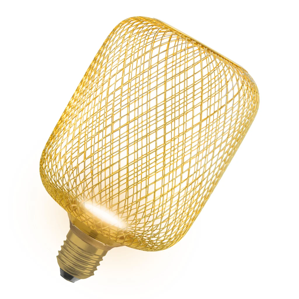 LED Lampa E27 Square Guld 300lm 3,5W/827