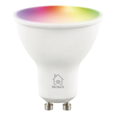 DELTACO Smart Home LED-lamppu GU10, WiFi, 4,7W, 400 lm SH-LGU10RGB02 Vastaa: N/A