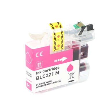 WL Inktcartridge, vervangt Brother LC-221 Magenta 0LC221M Replace: LC221M