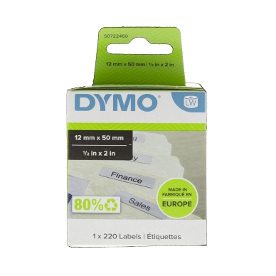 Dymo Label Suspens File 12x50 perm white(220) S0722460 Modsvarer: N/A