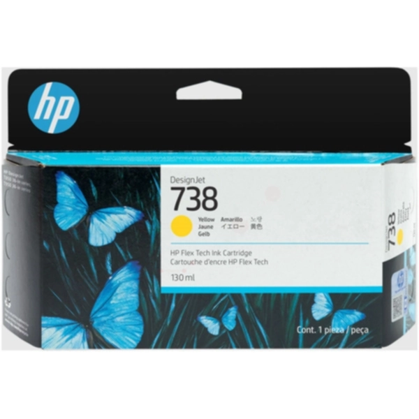 HP 738 Bläckpatron Gul