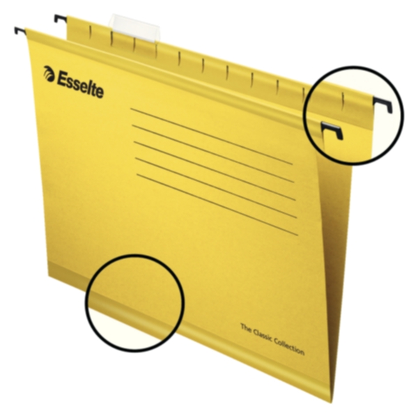Hängmapp Esselte Std A4 gul 25/fp