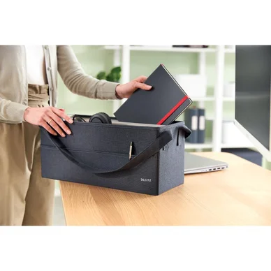 Leitz Office-in-a-bag-väska stor tyg Mörkgrå Leitz Office-in-a-bag-väska stor tyg Mörkgrå