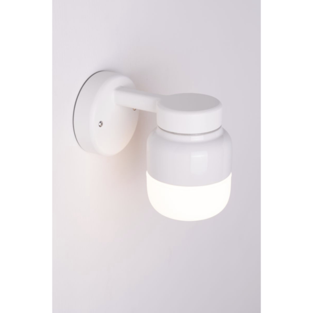 Ohm Wall Vägglampa LED G9 Vit 100/150 Opalglas IP44