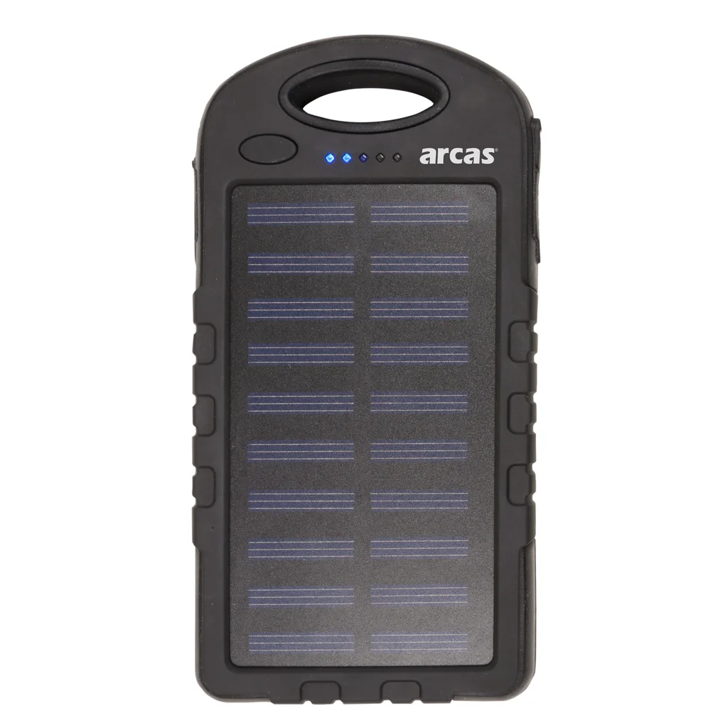 Powerbank med solceller och ficklampa 6000 mAh