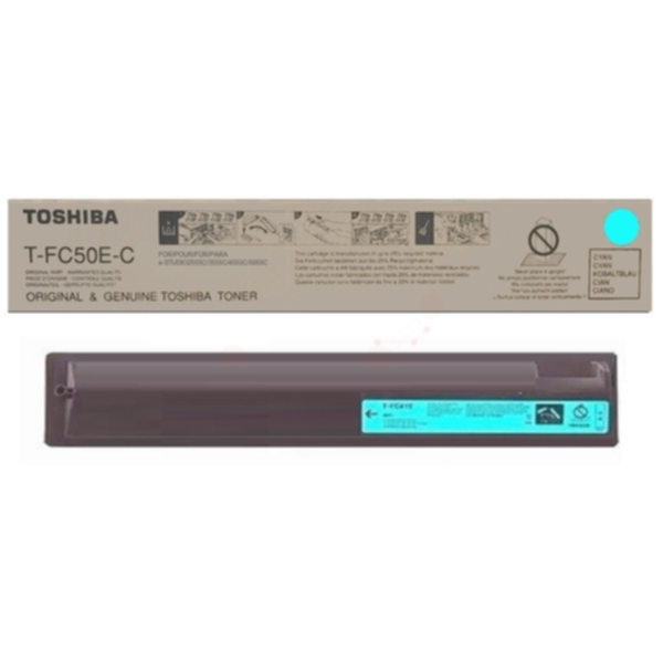 TOSHIBA Tonerkassett cyan 33.600 sider T-FC50EC Tilsvarer: N/A