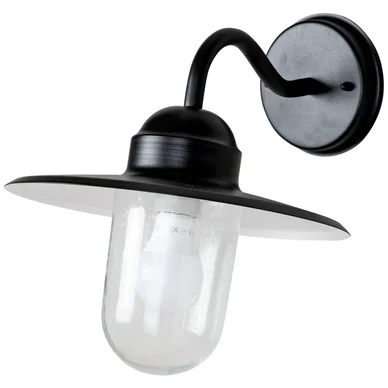 Arvika väggarmatur IP44 svart E27 max 60W