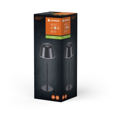 Endura Style Bordslampa Mörkgrå USB 2700K/4000K/6500K dim