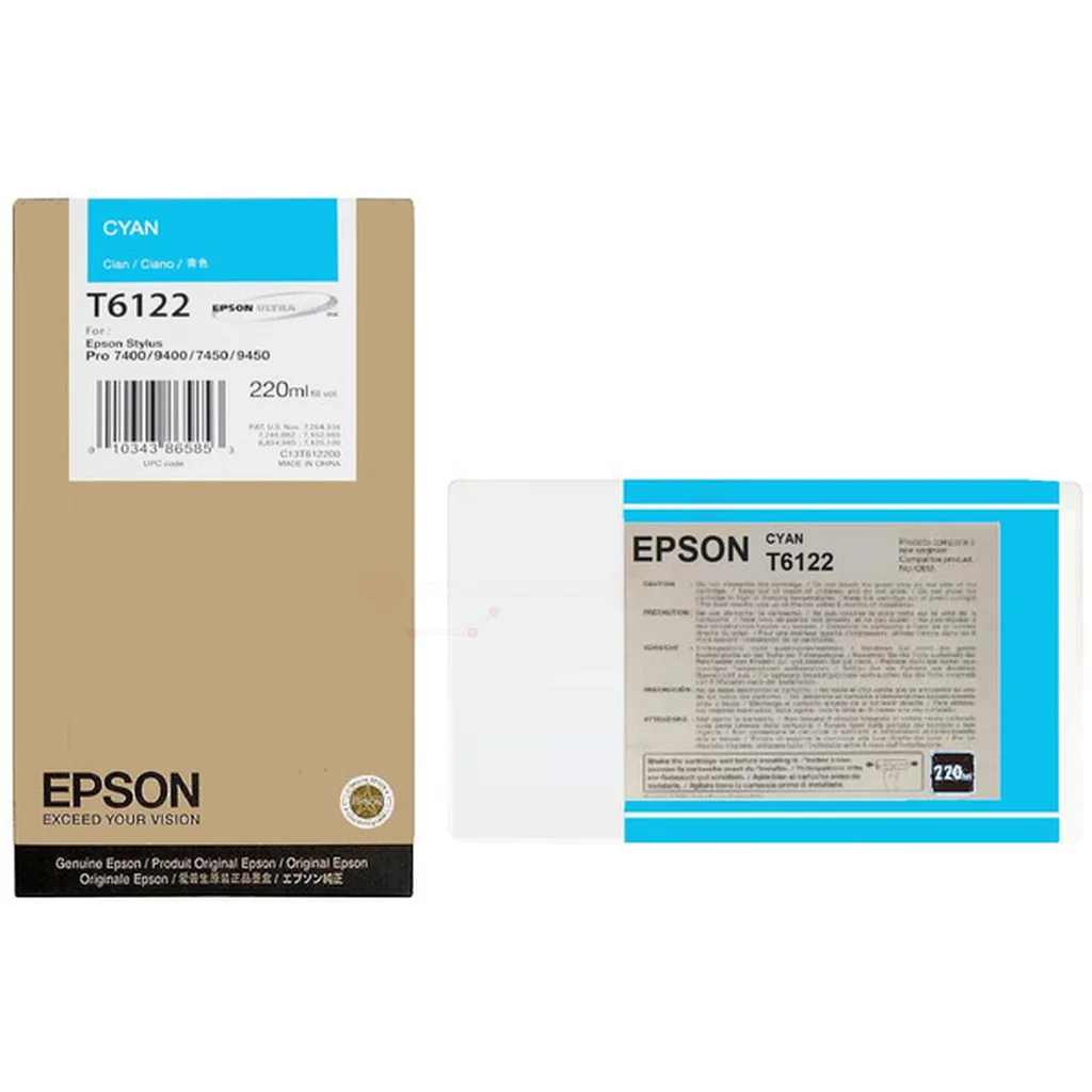 Epson T6122 Bläckpatron Cyan