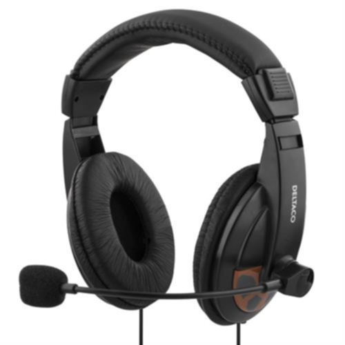 Produktfoto för Deltaco Stereo headset HL-56