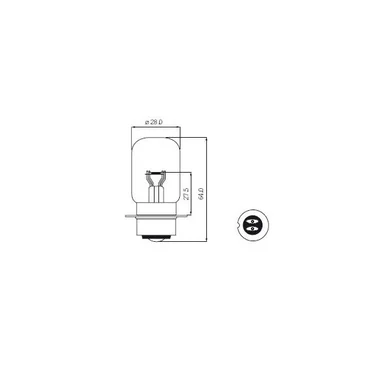 Bosma fordonslampa Px15d 25/25W 12V Bosma fordonslampa Px15d 25/25W 12V