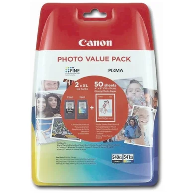 Canon PG-540XL & CL-541XL + (50sider fotopapper, GP-501) 5222B013 Modsvarer: N/A billede