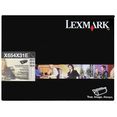 Lexmark Tonerkassette sort 36.000 sider X654X31E Modsvarer: N/A billede