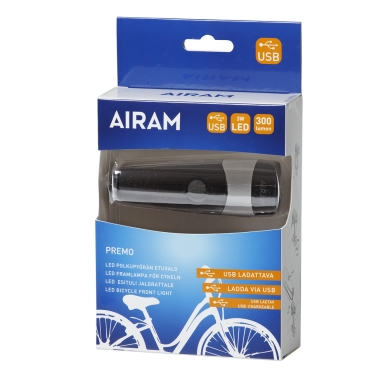 AIRAM alt Premo Polkupyörän Lamppu USB-ladattava