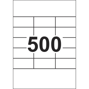 Laseretikett 70x50,8mm 500 ark