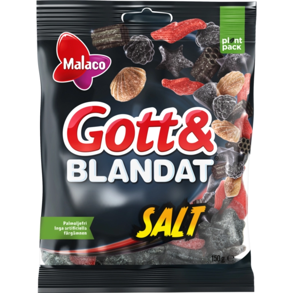 Produktfoto för Malaco Gott&Blandat Salt 150g