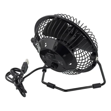 Deltaco Gaming Bordsfläkt med klocka, USB, svart