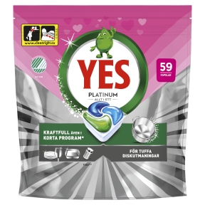 YES Platinum Pink 59-p Maskindisktabletter