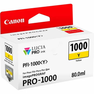 Canon Canon PFI-1000 Y Blækpatron Gul PFI-1000Y Modsvarer: N/A billede