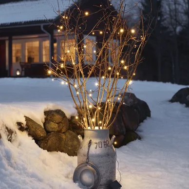 Konstsmide Konstsmide Lyskæde 40 ravfarvede LED 390cm 4xAA 3724-800 Modsvarer: N/A