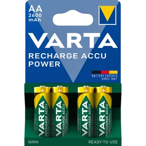 Varta Uppladdningsbar Accu Power AA 2600mAh 4 Pack