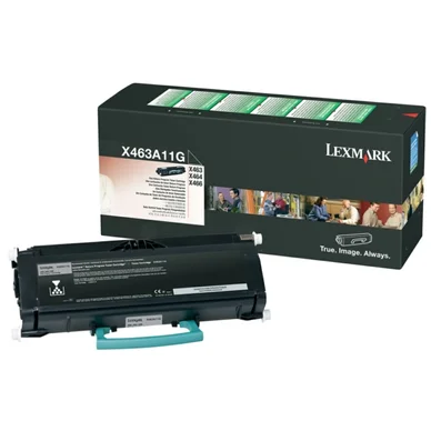 Lexmark Tonerkassette sort 3.500 sider return X463A11G Modsvarer: N/A billede