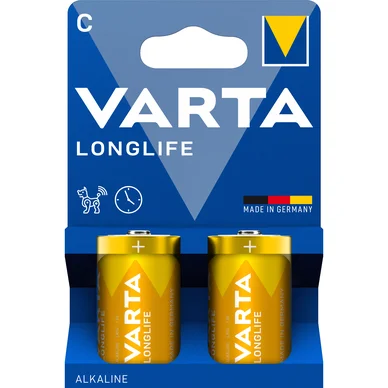 Varta Varta Longlife batteri- C, 2 pk. 4114101422 Modsvarer: N/A
