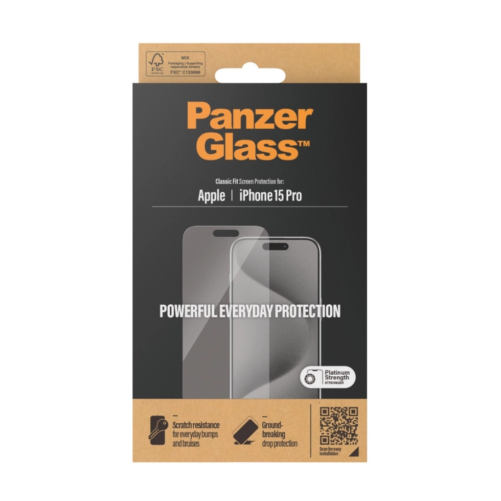 Panzerglass PanzerGlass skjermbeskytter iPhone 15 Pro Classic Fit Skjermbeskyttere,Elektronikk