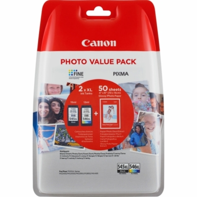 Canon PG-545XL & CL-546XL + (50 sivua valokuvapaperi, GP-501)