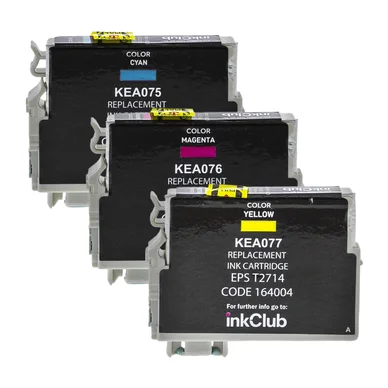 inkClub Multipakke blækpatroner - erstatter Epson 27 C/M/Y KEA07-3 Modsvarer: T2705