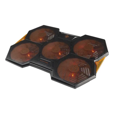 DELTACO Deltaco Gaming Laptop Køleplade, sort/orange 7333048040275 Modsvarer: N/A billede