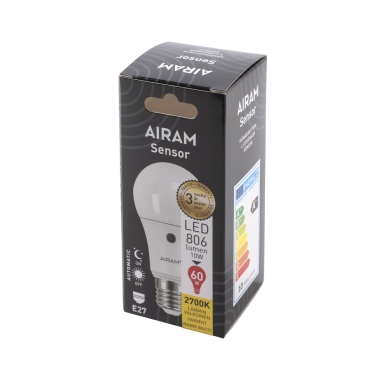 AIRAM alt Airam LED Sensor-pære 10W/827 E27