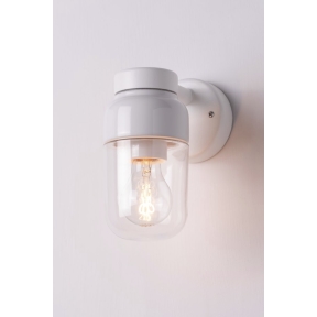 Ohm Wall Væglampe LED E27 Hvid 100/210 Klarglas IP44
