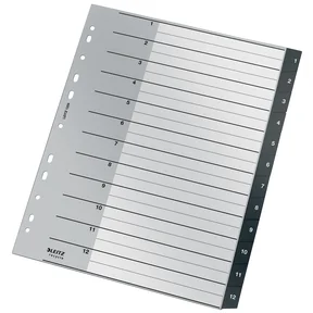 Leitz Recycle Register, PP, extra bred 1-12 A4