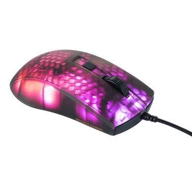 Deltaco DM310 Ultralätt Datormus Gaming Semi-transparent RGB