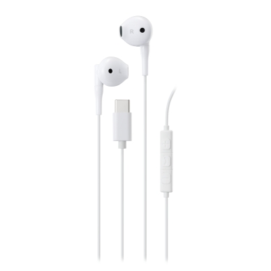 Streetz Streetz C210 Semi-in-ear hovedtelefoner, 3-button, USB-C, hvid C210-WHT Modsvarer: N/A