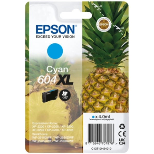 Epson Epson Blekkpatron cyan, 350 sider Blekk