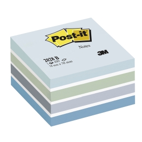 POST-IT Cube 76 x 76 mm bleus/blancs