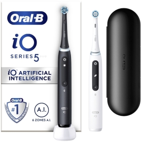 Oral-B iO5 Series 5 Duo Eltandborste Black/White