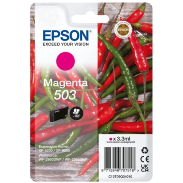 Epson Epson Blekkpatron magenta, 165 sider Blekk