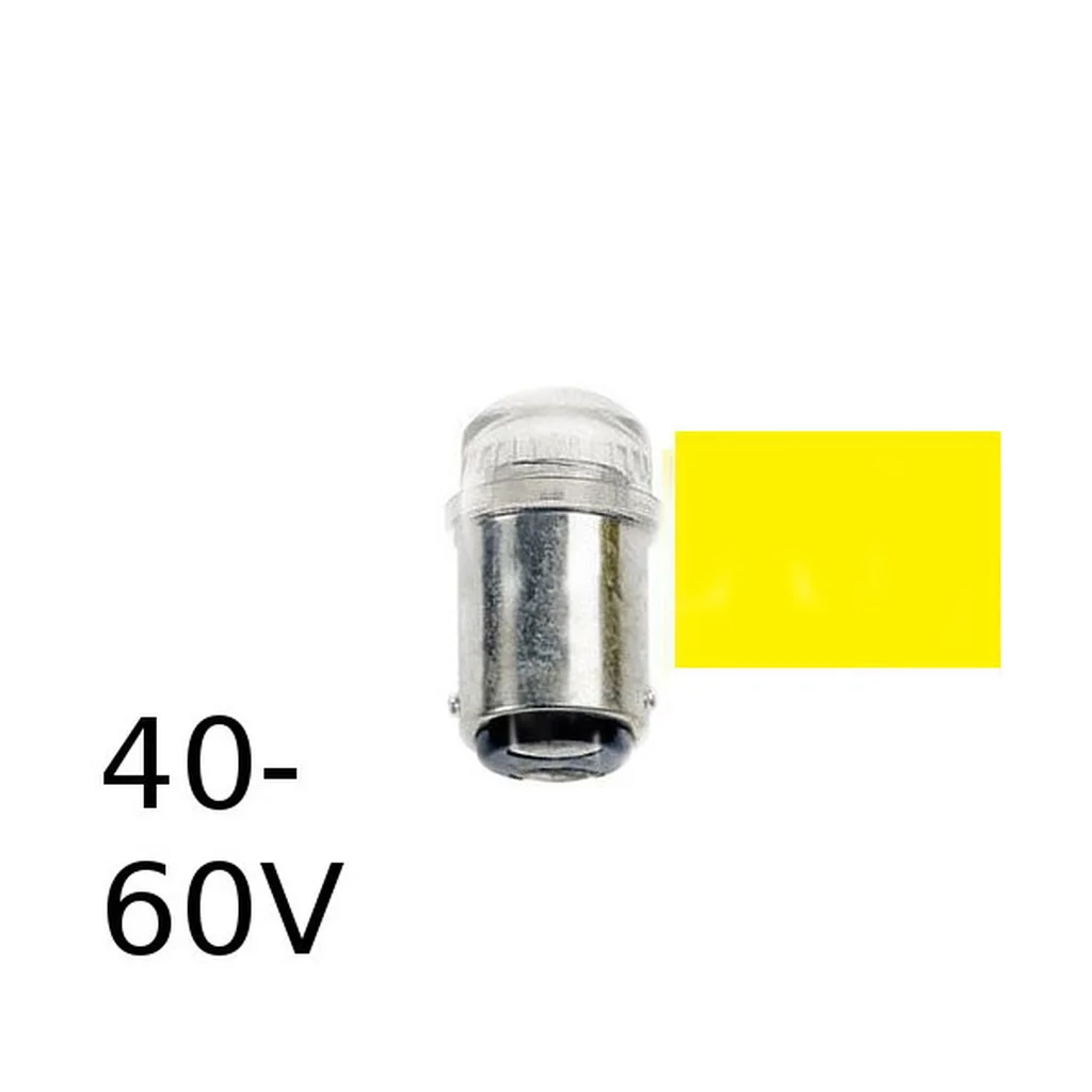 Gul LED signallampa T14x30 10lm Ba15d 0,4W 40-60V
