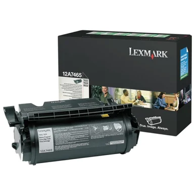 Lexmark Tonerkassette sort 32.000 sider RETURN 12A7465 Modsvarer: N/A