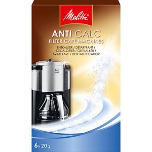 Melitta alt Melitta ANTI CALC Kaffebryggare, avkalkningsmedel 6x20g