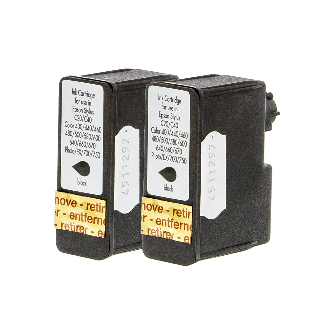 Blekkpatron sort 11,4ml, 2pk