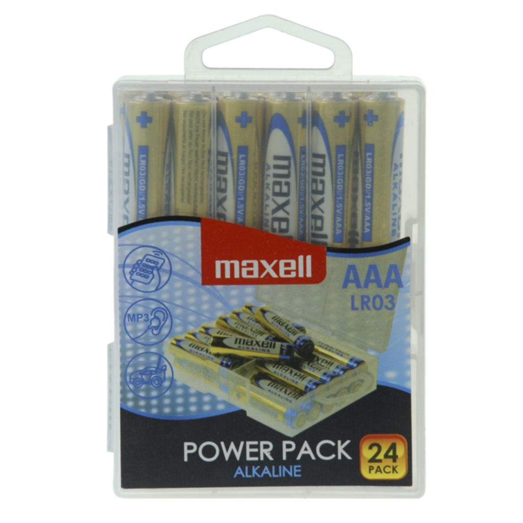 MAXELL Maxell Batterier AAA LR03, 24 Power pack Batterier og ladere,Alkaliske batterier