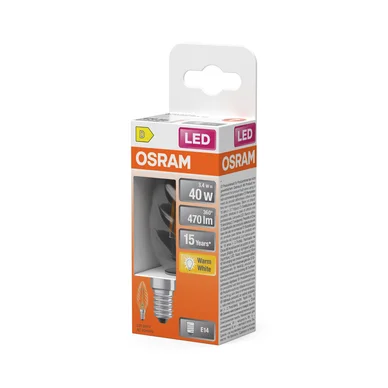 OSRAM LED Krone Vredet 40 Klar 3,4W 827 E14 4099854467608 Modsvarer: N/A